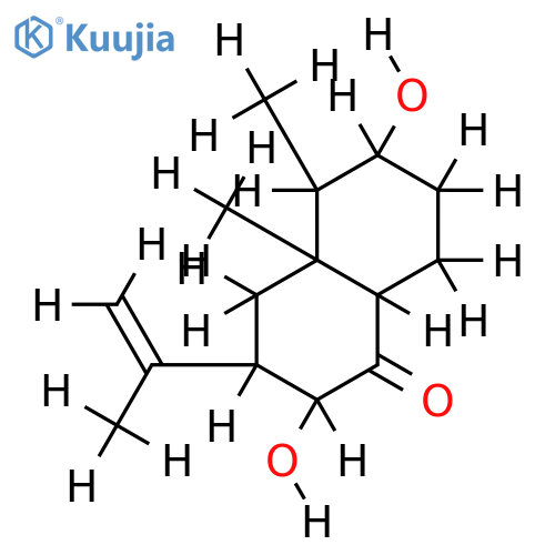 3alpha,8alpha-dihydroxy-7alpha,10betaH-eremophil-11(13)-en-9-one structure
