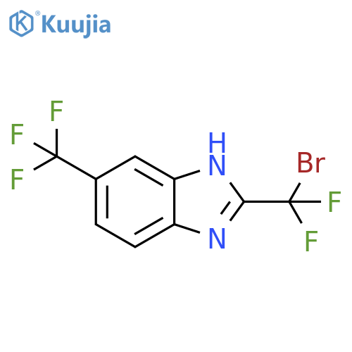 2-[Bromo(difluoro)methyl]-5-(trifluoromethyl)-1H-benzimidazole structure