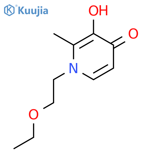 4(1H)-Pyridinone, 1-(2-ethoxyethyl)-3-hydroxy-2-methyl- structure