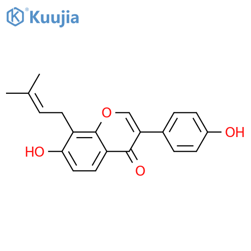 7-Hydroxy-3-(4-hydroxyphenyl)-8-(3-methylbut-2-en-1-yl)-4H-chromen-4-one structure