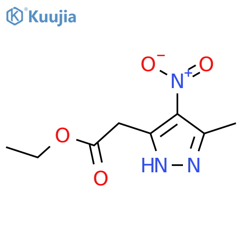 (5-Methyl-4-nitro-2H-pyrazol-3-yl)-acetic acid ethyl ester structure