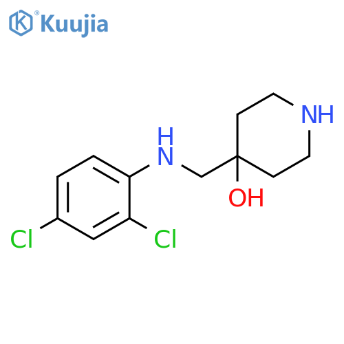 4-{[(2,4-dichlorophenyl)amino]methyl}piperidin-4-ol structure