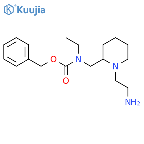 [1-(2-Amino-ethyl)-piperidin-2-ylmethyl]-ethyl-carbamic acid benzyl ester structure
