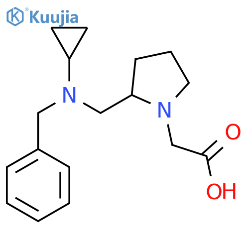 {2-[(Benzyl-cyclopropyl-amino)-methyl]-pyrrolidin-1-yl}-acetic acid structure