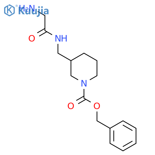 3-[(2-Amino-acetylamino)-methyl]-piperidine-1-carboxylic acid benzyl ester structure