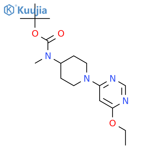tert-Butyl (1-(6-ethoxypyrimidin-4-yl)piperidin-4-yl)(methyl)carbamate structure