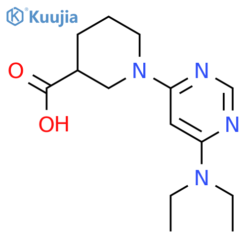 1-(6-(Diethylamino)pyrimidin-4-yl)piperidine-3-carboxylic acid structure