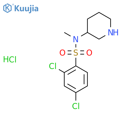2,4-Dichloro-N-methyl-N-(piperidin-3-yl)benzenesulfonamide hydrochloride structure