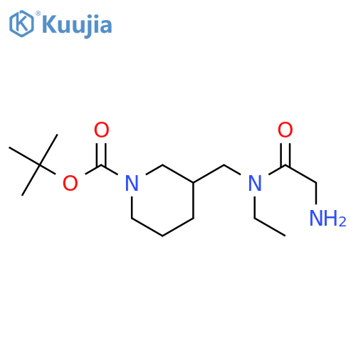 3-{[(2-AMino-acetyl)-ethyl-aMino]-Methyl}-piperidine-1-carboxylic acid tert-butyl ester structure