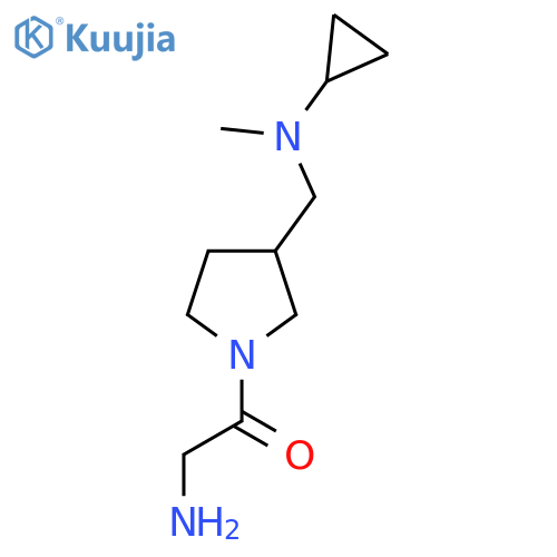 2-Amino-1-{3-[(cyclopropyl-methyl-amino)-methyl]-pyrrolidin-1-yl}-ethanone structure