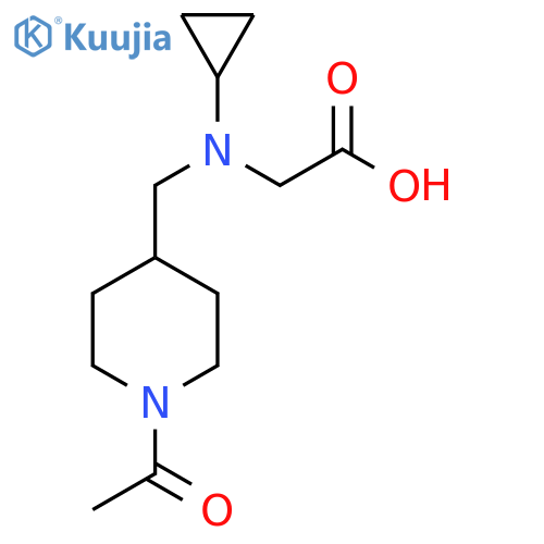 [(1-Acetyl-piperidin-4-ylmethyl)-cyclopropyl-amino]-acetic acid structure