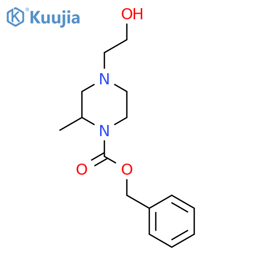 4-(2-Hydroxy-ethyl)-2-methyl-piperazine-1-carboxylic acid benzyl ester structure