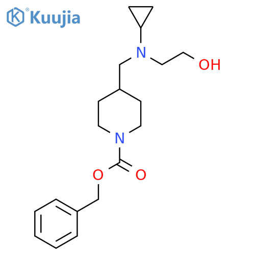 4-{[Cyclopropyl-(2-hydroxy-ethyl)-amino]-methyl}-piperidine-1-carboxylic acid benzyl ester structure