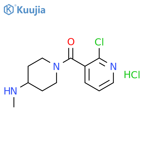 (2-Chloropyridin-3-yl)(4-(methylamino)piperidin-1-yl)methanone hydrochloride structure