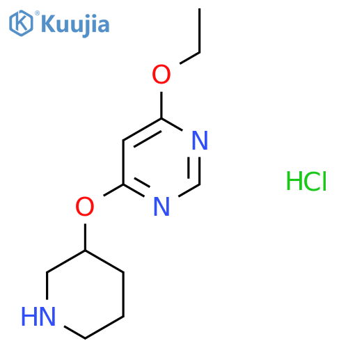4-Ethoxy-6-(piperidin-3-yloxy)pyrimidine hydrochloride structure