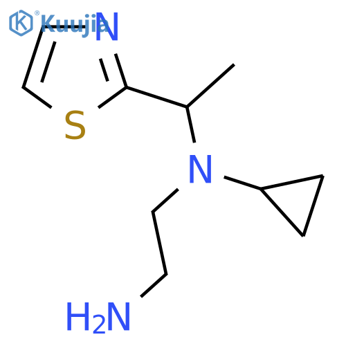 N*1*-Cyclopropyl-N*1*-(1-thiazol-2-yl-ethyl)-ethane-1,2-diamine structure