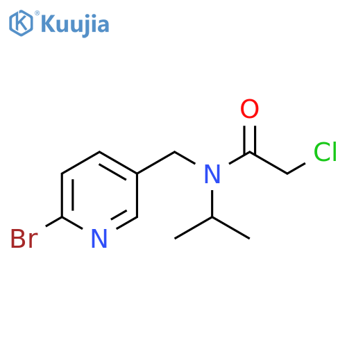 N-(6-Bromo-pyridin-3-ylmethyl)-2-chloro-N-isopropyl-acetamide structure