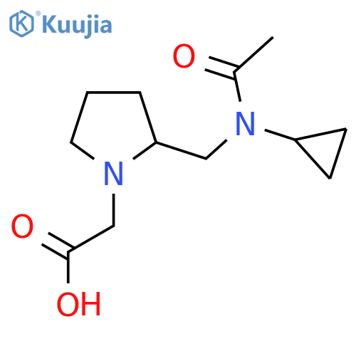 {2-[(Acetyl-cyclopropyl-amino)-methyl]-pyrrolidin-1-yl}-acetic acid structure