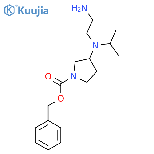 3-[(2-Amino-ethyl)-isopropyl-amino]-pyrrolidine-1-carboxylic acid benzyl ester structure