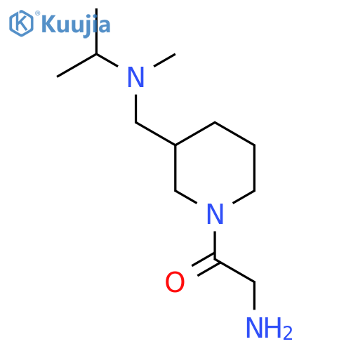 2-Amino-1-{3-[(isopropyl-methyl-amino)-methyl]-piperidin-1-yl}-ethanone structure
