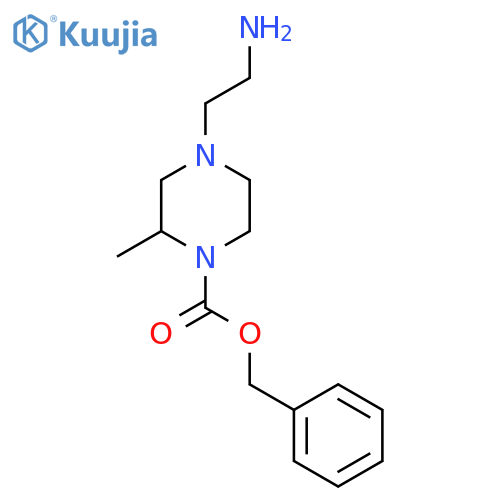 4-(2-Amino-ethyl)-2-methyl-piperazine-1-carboxylic acid benzyl ester structure
