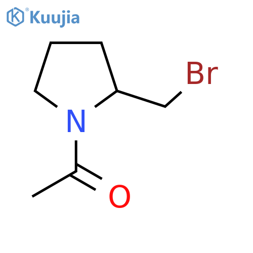 1-(2-Bromomethyl-pyrrolidin-1-yl)-ethanone structure