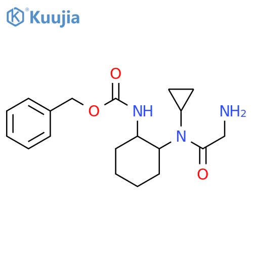 {2-[(2-Amino-acetyl)-cyclopropyl-amino]-cyclohexyl}-carbamic acid benzyl ester structure