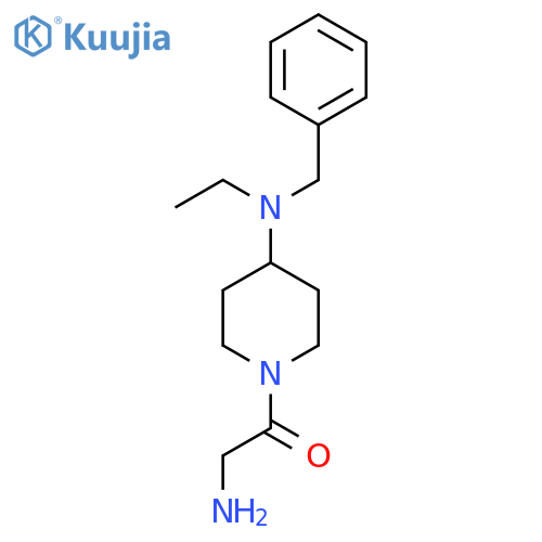 2-Amino-1-[4-(benzyl-ethyl-amino)-piperidin-1-yl]-ethanone structure