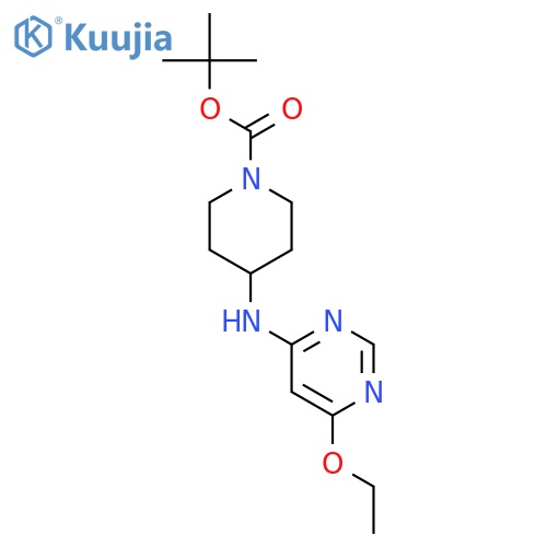 tert-Butyl 4-((6-ethoxypyrimidin-4-yl)amino)piperidine-1-carboxylate structure