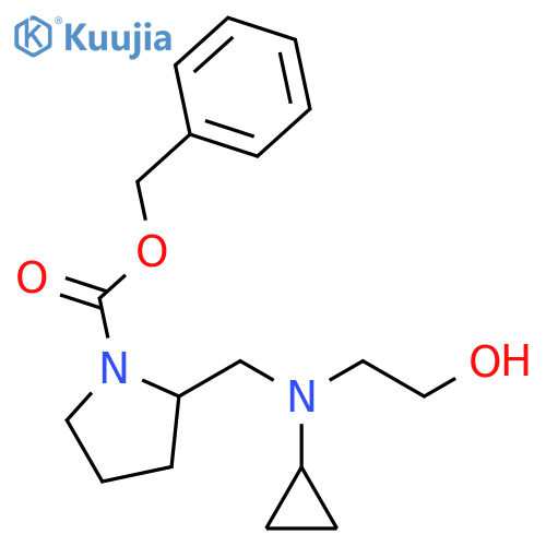 2-{[Cyclopropyl-(2-hydroxy-ethyl)-aMino]-Methyl}-pyrrolidine-1-carboxylic acid benzyl ester structure