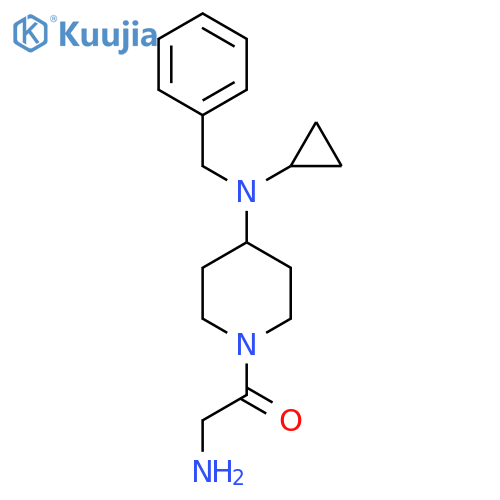 2-Amino-1-[4-(benzyl-cyclopropyl-amino)-piperidin-1-yl]-ethanone structure