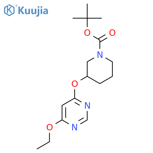 tert-Butyl 3-((6-ethoxypyrimidin-4-yl)oxy)piperidine-1-carboxylate structure