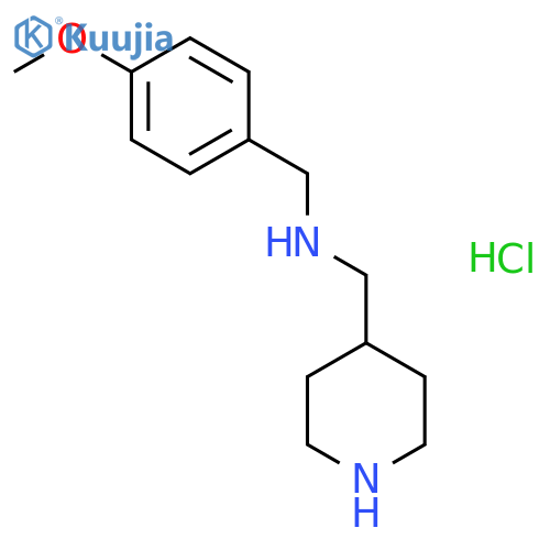 N-(4-Methoxybenzyl)-1-(piperidin-4-yl)methanamine hydrochloride structure