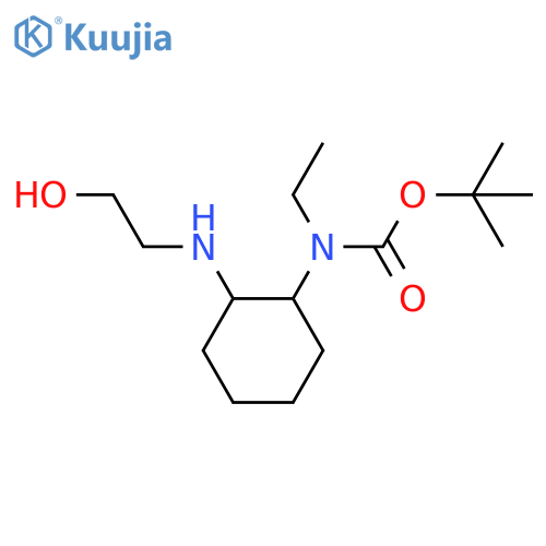 Ethyl-[2-(2-hydroxy-ethylamino)-cyclohexyl]-carbamic acid tert-butyl ester structure