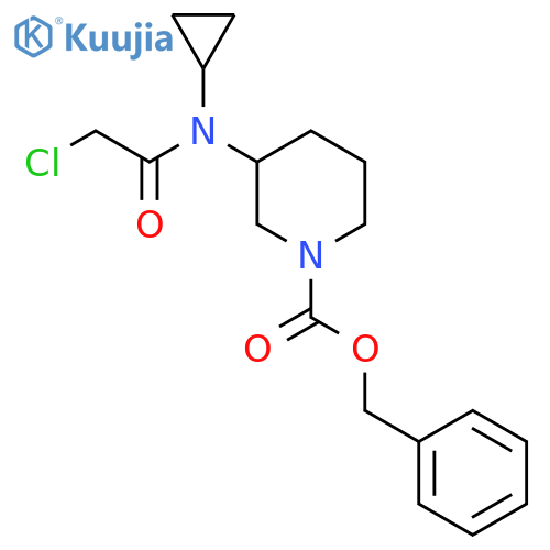 3-[(2-Chloro-acetyl)-cyclopropyl-amino]-piperidine-1-carboxylic acid benzyl ester structure