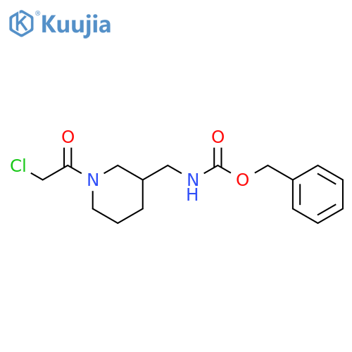 [1-(2-Chloro-acetyl)-piperidin-3-ylmethyl]-carbamic acid benzyl ester structure