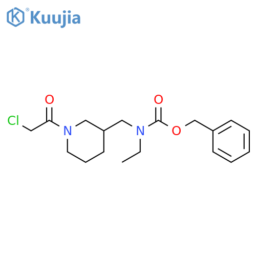 [1-(2-Chloro-acetyl)-piperidin-3-ylmethyl]-ethyl-carbamic acid benzyl ester structure