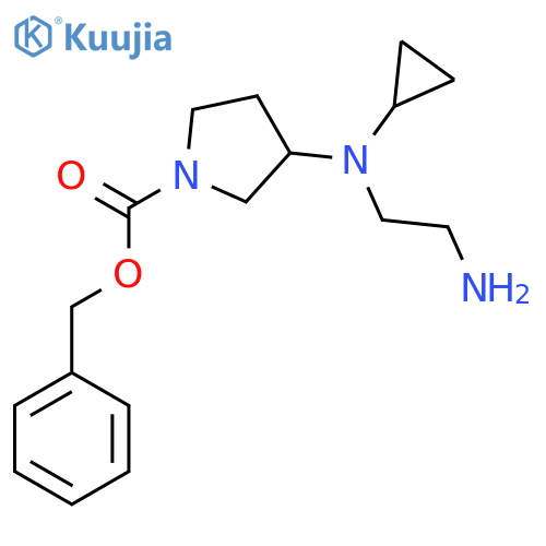3-[(2-Amino-ethyl)-cyclopropyl-amino]-pyrrolidine-1-carboxylic acid benzyl ester structure