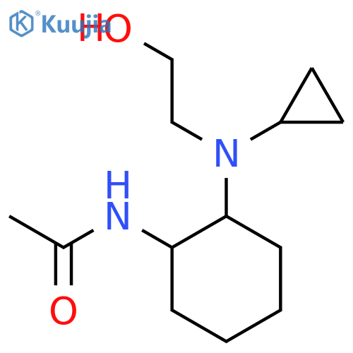 N-{2-[Cyclopropyl-(2-hydroxy-ethyl)-amino]-cyclohexyl}-acetamide structure