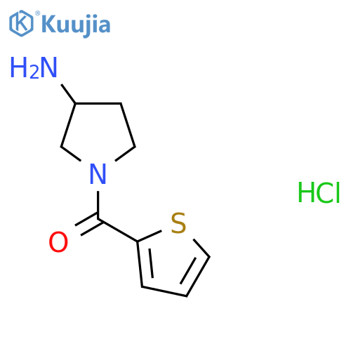 (3-Aminopyrrolidin-1-yl)(thiophen-2-yl)methanone hydrochloride structure