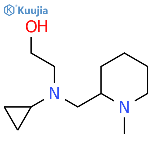2-[Cyclopropyl-(1-methyl-piperidin-2-ylmethyl)-amino]-ethanol structure