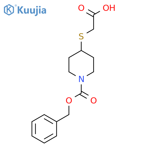 2-({1-(benzyloxy)carbonylpiperidin-4-yl}sulfanyl)acetic acid structure