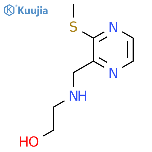 2-[(3-Methylsulfanyl-pyrazin-2-ylmethyl)-amino]-ethanol structure