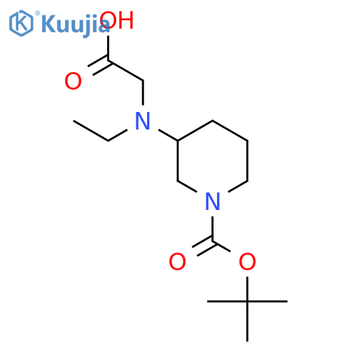 3-(Carboxymethyl-ethyl-amino)-piperidine-1-carboxylic acid tert-butyl ester structure
