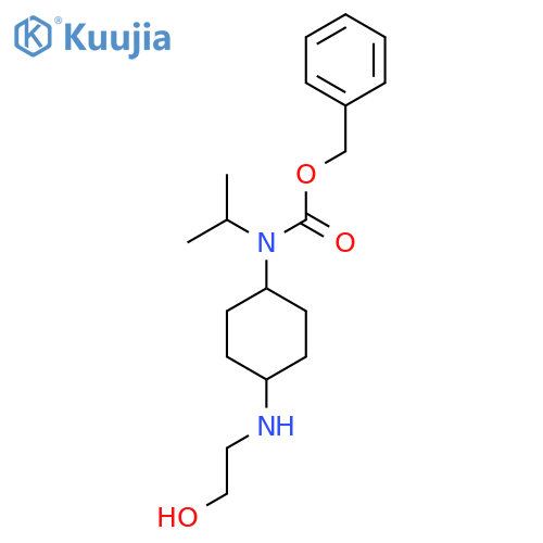 [4-(2-Hydroxy-ethylamino)-cyclohexyl]-isopropyl-carbamic acid benzyl ester structure