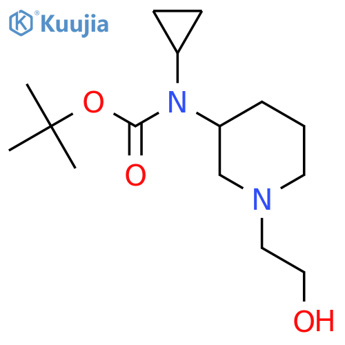 Cyclopropyl-[1-(2-hydroxy-ethyl)-piperidin-3-yl]-carbamic acid tert-butyl ester structure