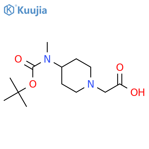 [4-(Tert-butoxycarbonyl-methyl-amino)-piperidin-1-yl]-acetic acid structure