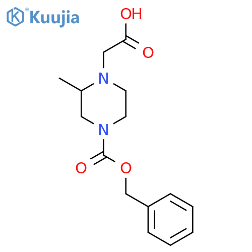 4-Carboxymethyl-3-methyl-piperazine-1-carboxylic acid benzyl ester structure