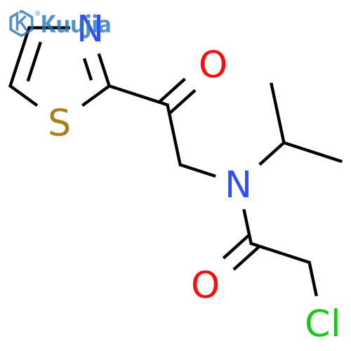 2-Chloro-N-isopropyl-N-(2-oxo-2-thiazol-2-yl-ethyl)-acetamide structure