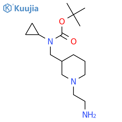 [1-(2-Amino-ethyl)-piperidin-3-ylmethyl]-cyclopropyl-carbamic acid tert-butyl ester structure